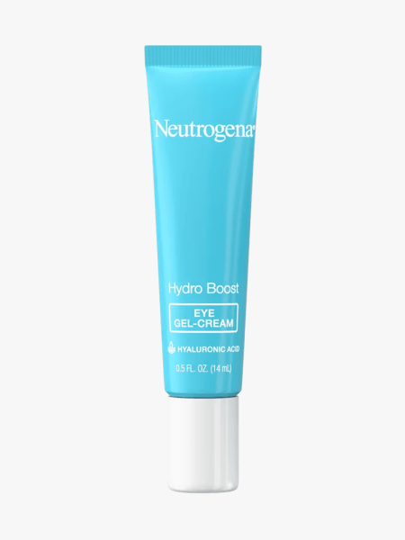 Neutrogena Hydro Boost Eye Gel-Cream in branded tube component on a light gray background